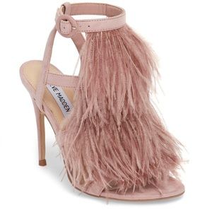 Steve Madden FeFe pink Feather Heels sandals size 10